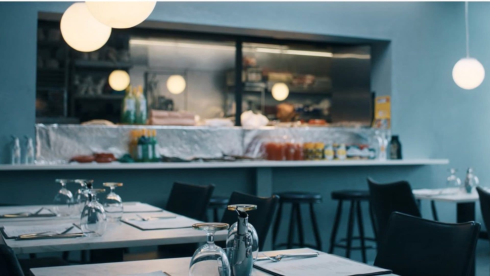 Illustrative: a modern restaurant before service